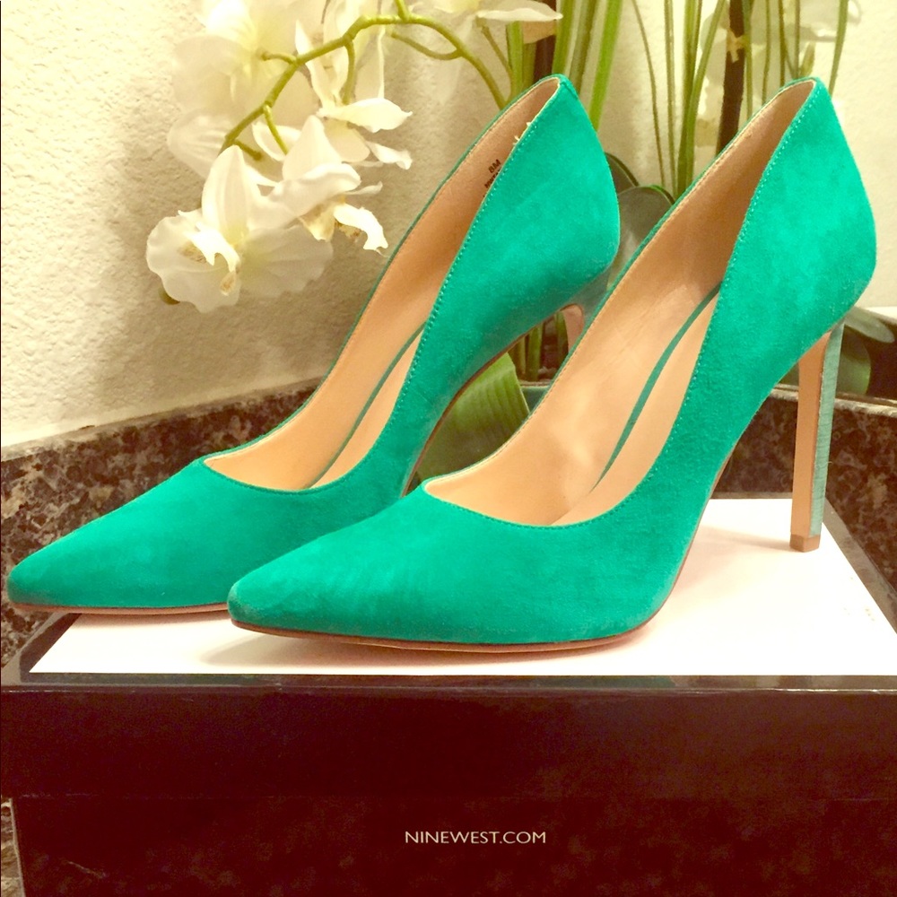 Turquoise Nine West Heels